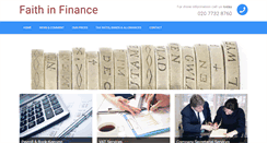 Desktop Screenshot of faithinfinance.com