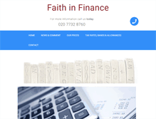 Tablet Screenshot of faithinfinance.com